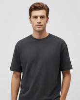 Solid Steel Grey Cotton T-Shirt